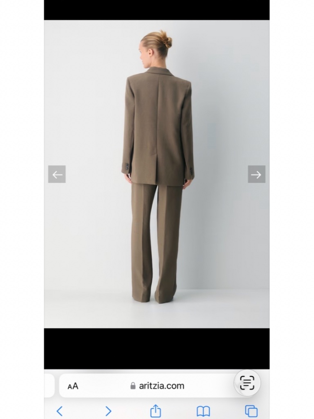 Aritzia Effortless Pleated Baggy Wide Leg Trouser Pant - Picture 4 of 16